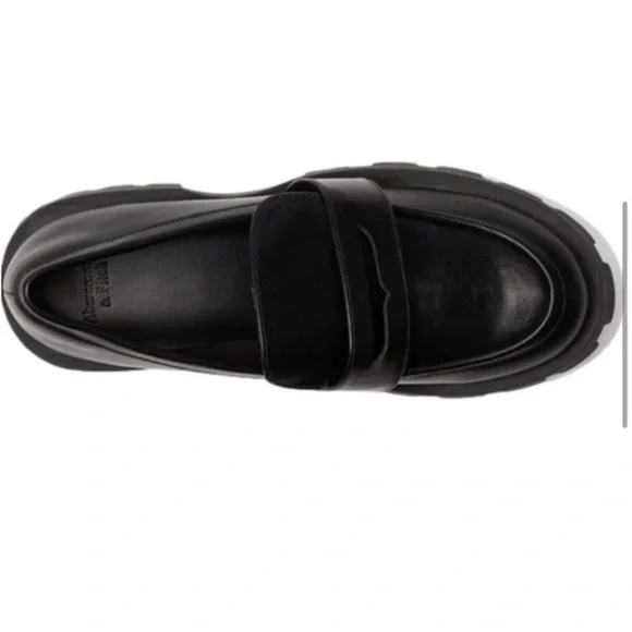 NWOT Abercrombie & Fitch Pamela chunky platform loafers in black Size 8.5 - Picture 5 of 13